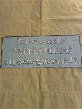Humorous Light Green'Metal Smartphone' Wall Sign - Unbranded